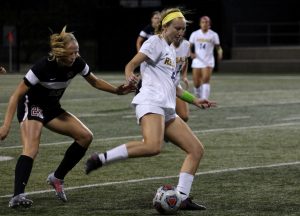 Senior forward Kali Youngdahl scored a goal and tallied an assist on Senior Night for the Regals. Photo by Danielle Roumbos- Sports Information Photographer