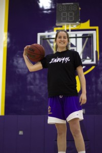 Senior captain Grace Derksen played all four seasons with the Regals as a guard. She led the team in free-throw percentage at 85 percent her sophomore year and had a season high of 17 points in way game her junior year. (Photo by Gabby Flores - Photojournalist)