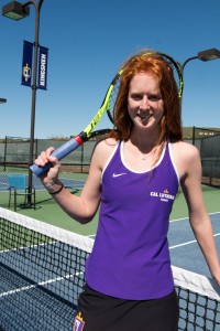 Senior Sarah Seeman has played Regals tennis for four seasons. She said she looks up to professional tennis player Rafael Nadal, the No. 2 men’s singles player in the world  Photo by Katie May - Photojournalist)